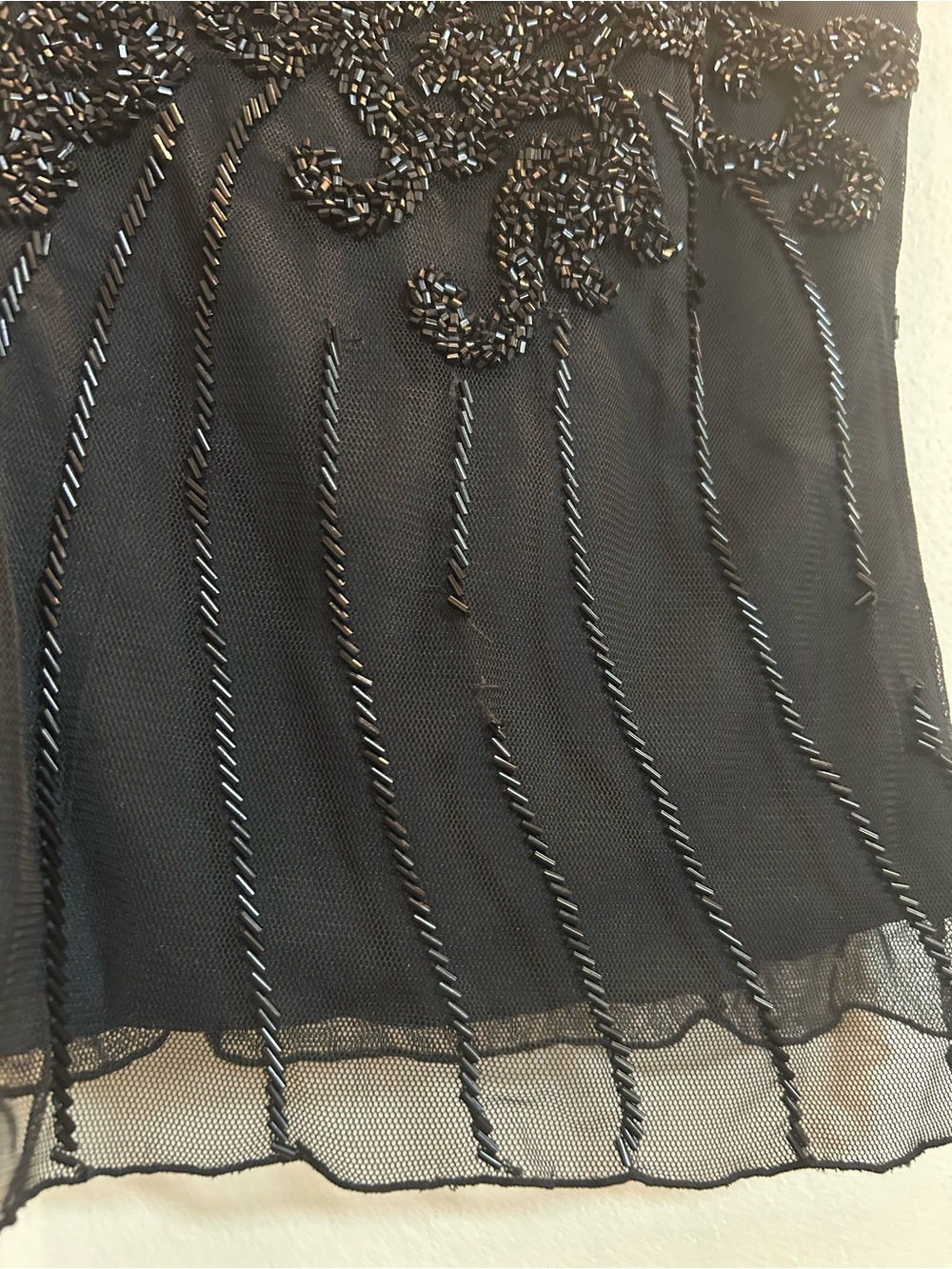 Cache Black Beaded One-Shoulder Top - Picture 9 of 9
